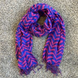 EUC Lily Pulitzer Murfee Scarf Hot Pink and Cobalt Blue OS